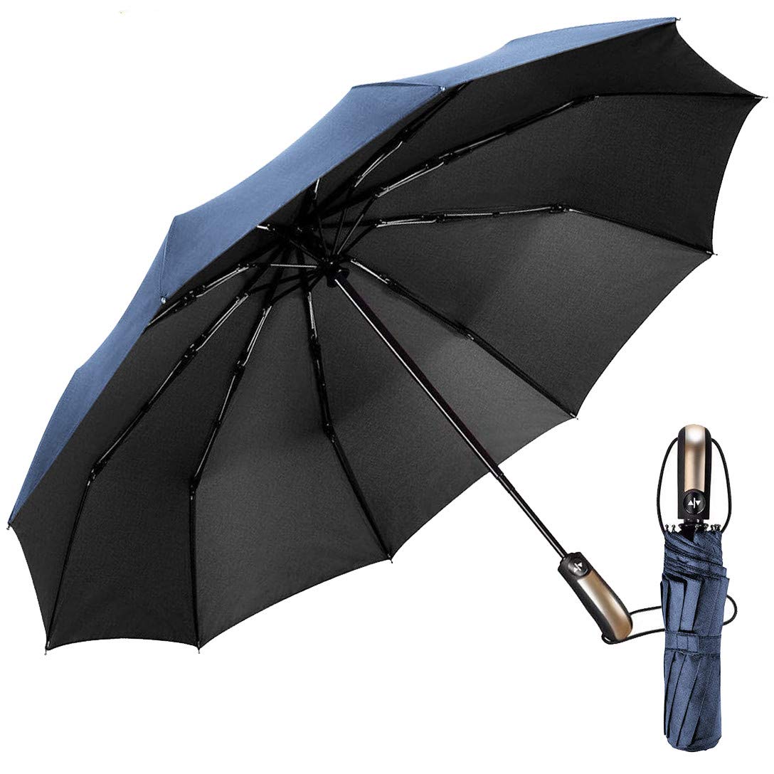 Moviente mecanógrafo Mal humor EMAGIE Paraguas Plegable Grande de Golf Sombrilla de Viaje Protección UV  Paraguas para lluvia Anti-V - Emagie