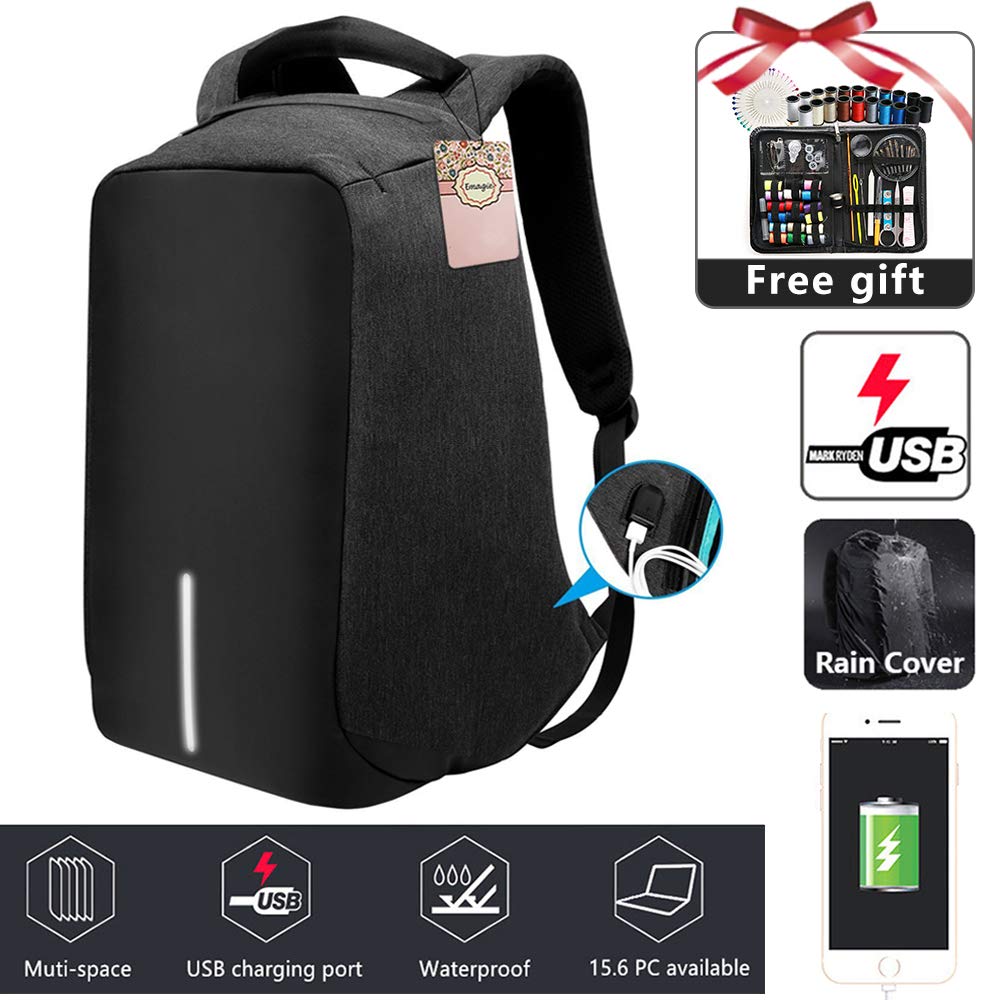 Anti-Theft Business Laptop Backpack with USB Charging Port Shockproof
